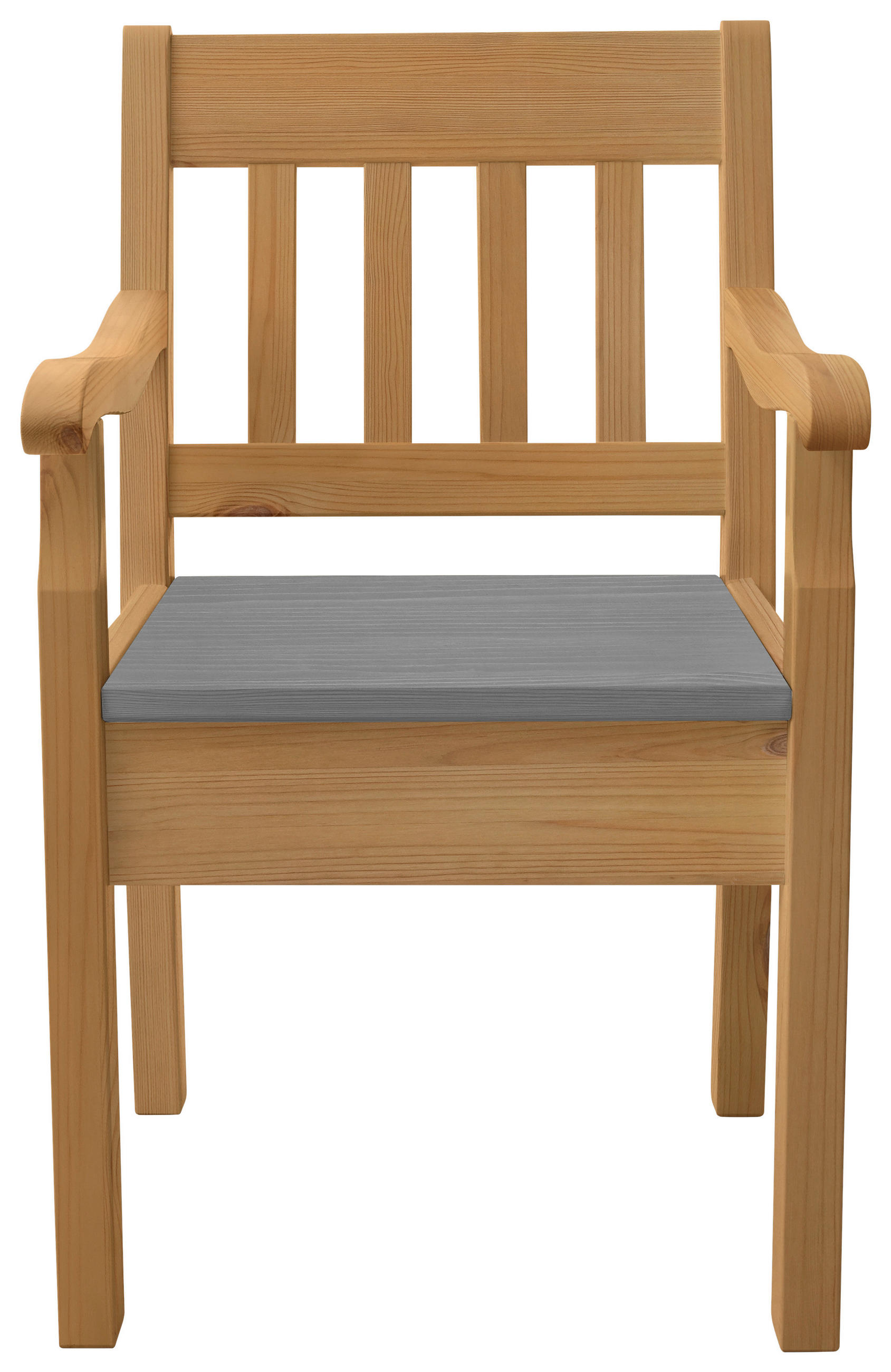 ARMLEHNSTUHL  in  - Laugenfarbig/Grau, ROMANTIK / LANDHAUS, Holz (54/93/58cm) - Boxxx
