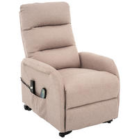 RELAXFÅTÖLJ i metall, textil sandfärgad  - sandfärgad/svart, Design, metall/textil (68/100/94cm) - Livetastic