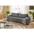 SCHLAFSOFA Cord Dunkelgrau  - Dunkelgrau/Schwarz, KONVENTIONELL, Kunststoff/Textil (240/72/95cm) - Carryhome