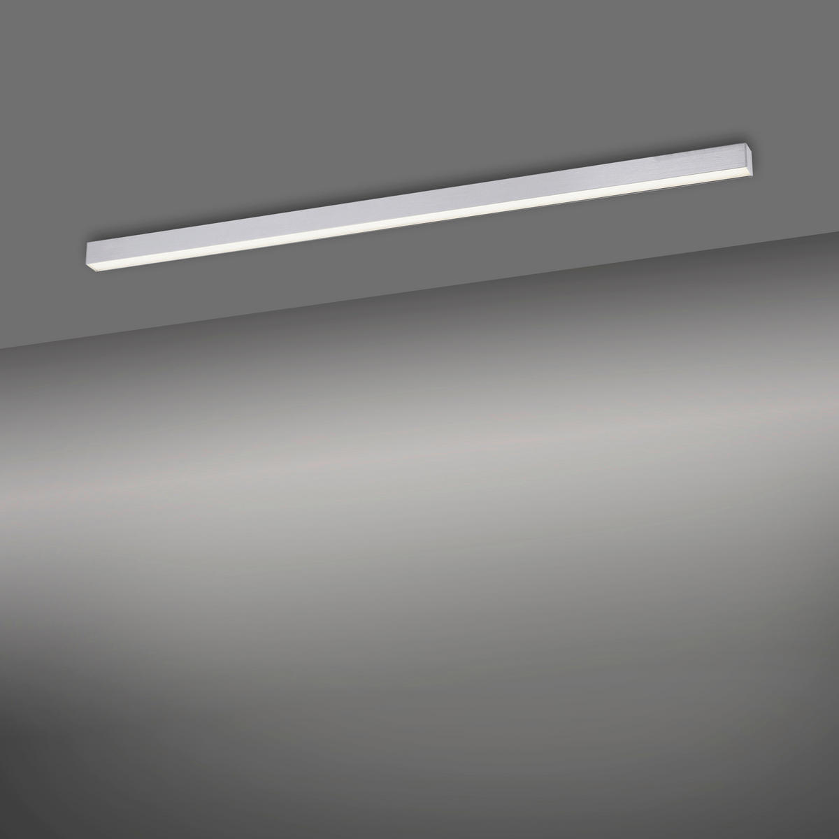 LED-DECKENLEUCHTE Pure Lines 110/3,8/3,9 cm   - Alufarben, Design, Kunststoff/Metall (110/3,8/3,9cm) - Neuhaus PURE