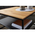 COUCHTISCH in Holz, Metall 65/65/41,5 cm  - Eichefarben/Schwarz, Design, Holz/Metall (65/65/41,5cm) - Johann Jakob