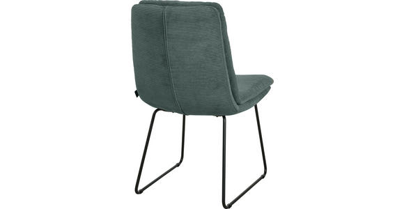 STUHL - Schwarz/Grün, Design, Textil/Metall (49/90/68cm) - Johann Jakob