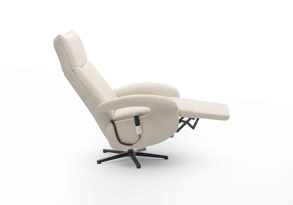 SESSEL in Chenille Sandfarben  - Sandfarben/Schwarz, Modern, Textil/Metall (74/112/82cm) - Sit & More