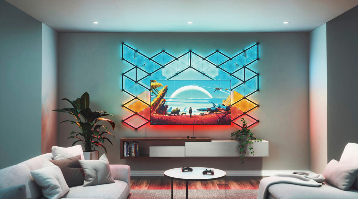 4D MIRROR+LIGHT STRIP KIT 65"  400 cm  - Schwarz, Basics, Kunststoff (400cm) - NANOLEAF