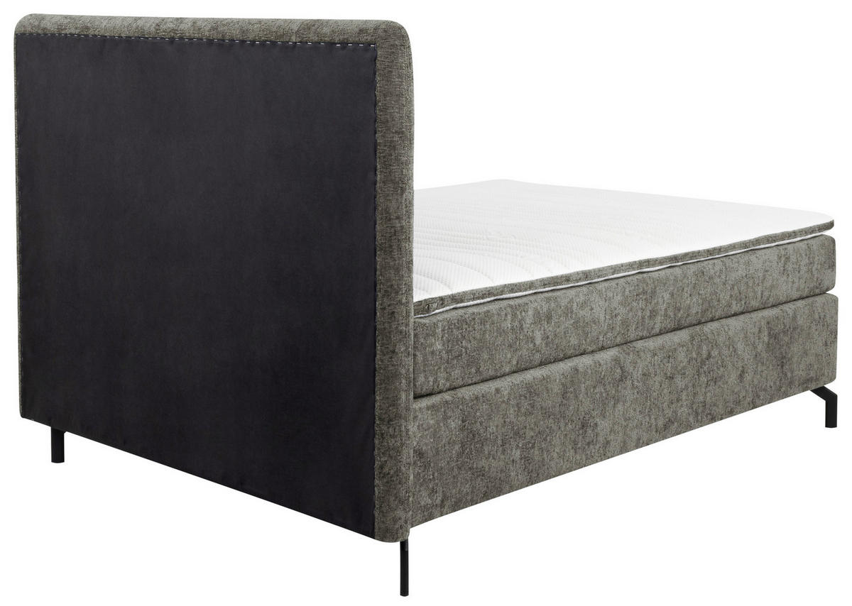 BOXSPRINGBETT 140/200 cm  in Grau  - Schwarz/Grau, Design, Textil/Metall (140/200cm) - Esposa
