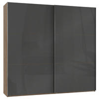 GARDEROB MED SKJUTDÖRRAR 250/236/65 cm 2-dörrar - kromfärg/grå, Modern, trämaterial (250/236/65cm) - MID.YOU