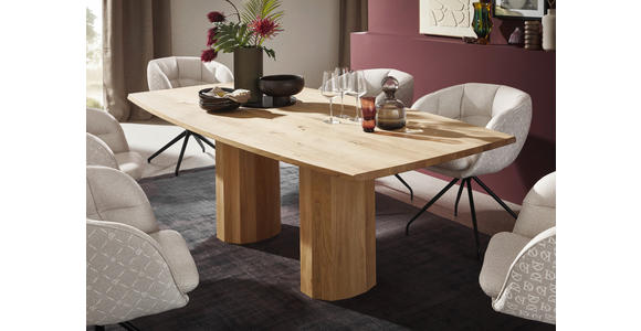 ESSTISCH      - Eiche Bianco, Design, Holz (220/110/76cm) - Dieter Knoll
