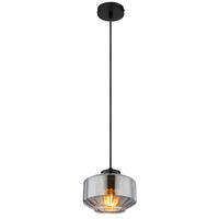 HÄNGELEUCHTE 18/120 cm   - Schwarz, Design, Glas/Metall (18/120cm) - Globo