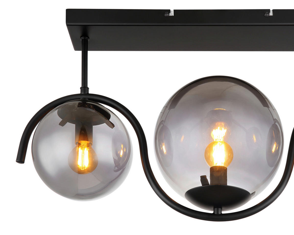 TAKLAMPA 60/20/33 cm  - svart, Basics, metall/glas (60/20/33cm) - Globo