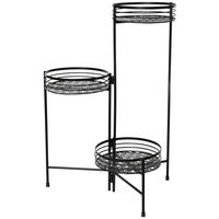 MASĂ PENTRU FLORI in metal  42/60 cm   - negru, Basics, metal (42/60cm) - Ambia Home