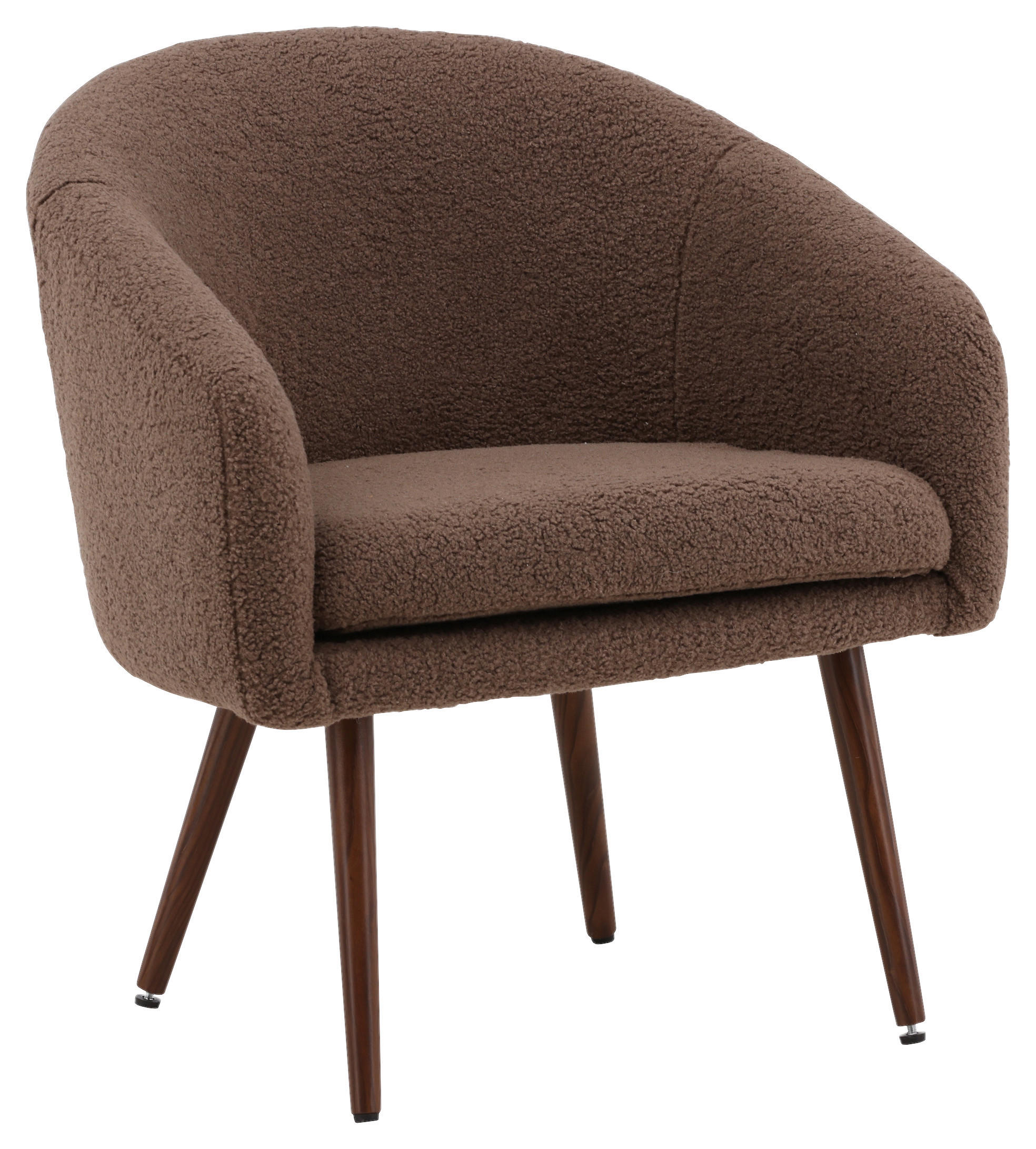 SESSEL in Teddystoff Braun  - Braun, Design, Textil/Metall (68/75/63cm) - Livetastic