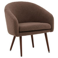 SESSEL in Teddystoff Braun  - Braun, Design, Textil/Metall (68/75/63cm) - Livetastic