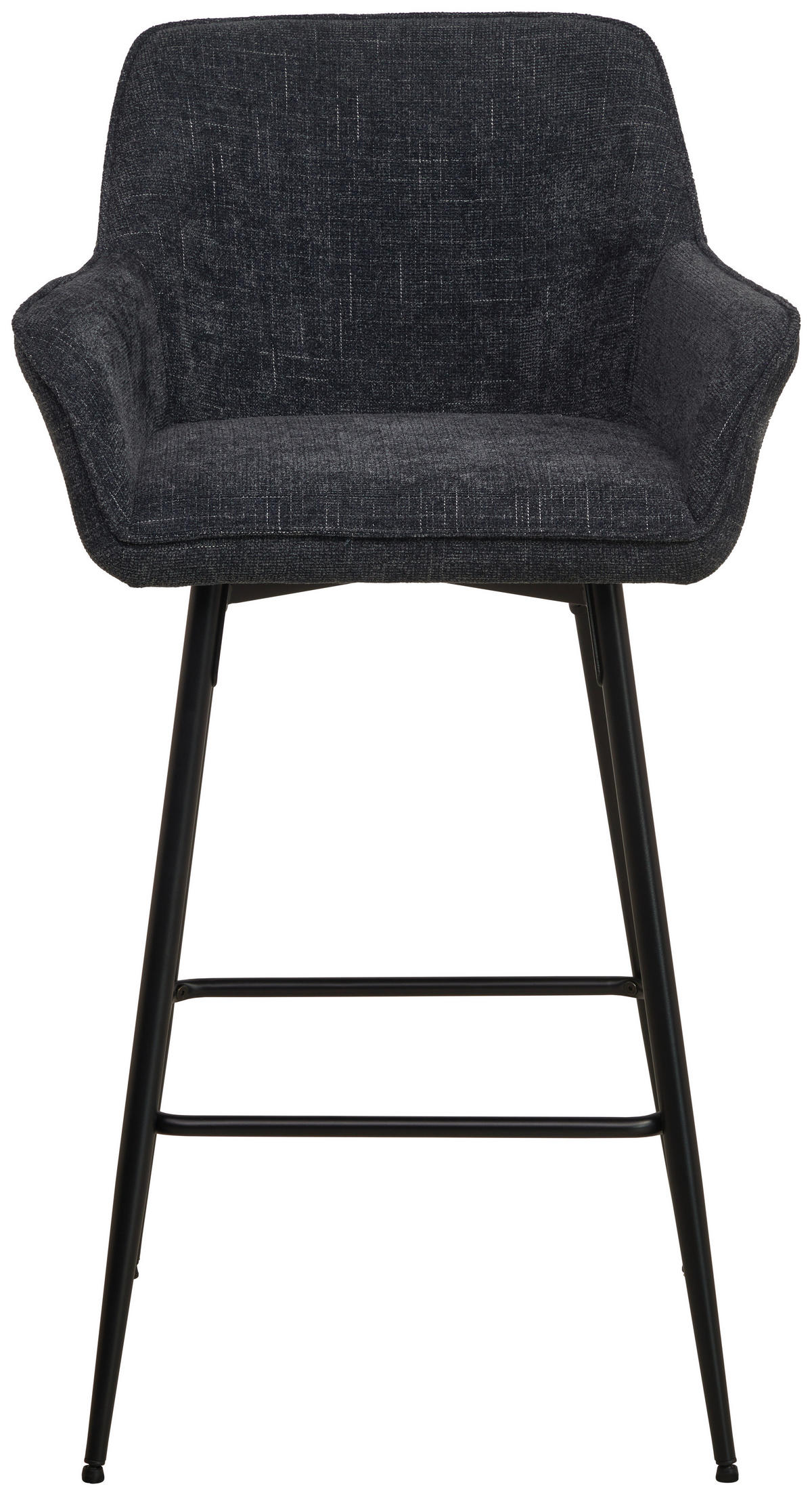 BARHOCKER in Schwarz, Grau  - Schwarz/Grau, KONVENTIONELL, Holz/Textil (57/105/57cm) - MID.YOU