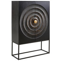 HIGHBOARD Schwarz  100/150/40 cm  - Goldfarben/Schwarz, Design, Holz/Metall (100/150/40cm) - Landscape