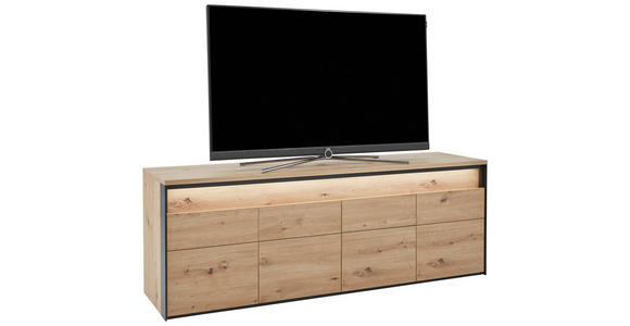 LOWBOARD  in 173/63/47 cm  - Schwarz/Eiche Artisan, KONVENTIONELL, Holzwerkstoff (173/63/47cm) - Voleo