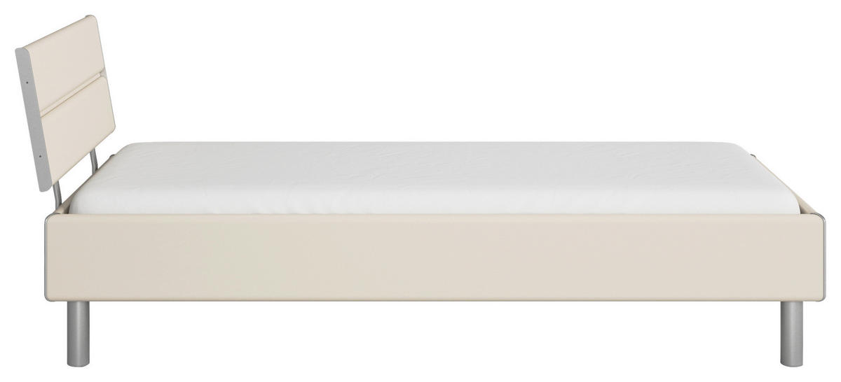 BETT 90/200 cm  in Champagner  - Champagner/Alufarben, Design, Metall (90/200cm) - Carryhome