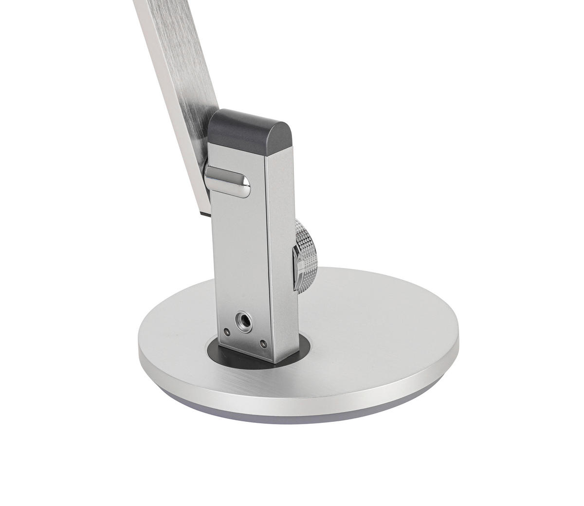 LED LAMPA NA PÍSACÍ STÔL, otočný stmievač, 19/65/45,2 cm - čierna/strieborná, Basics, kov/plast (19/65/45,2cm) - Novel