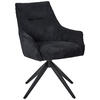 ARMLEHNSTUHL Eisen Cord  - Schwarz, Lifestyle, Textil/Metall (61/87/65cm) - MID.YOU