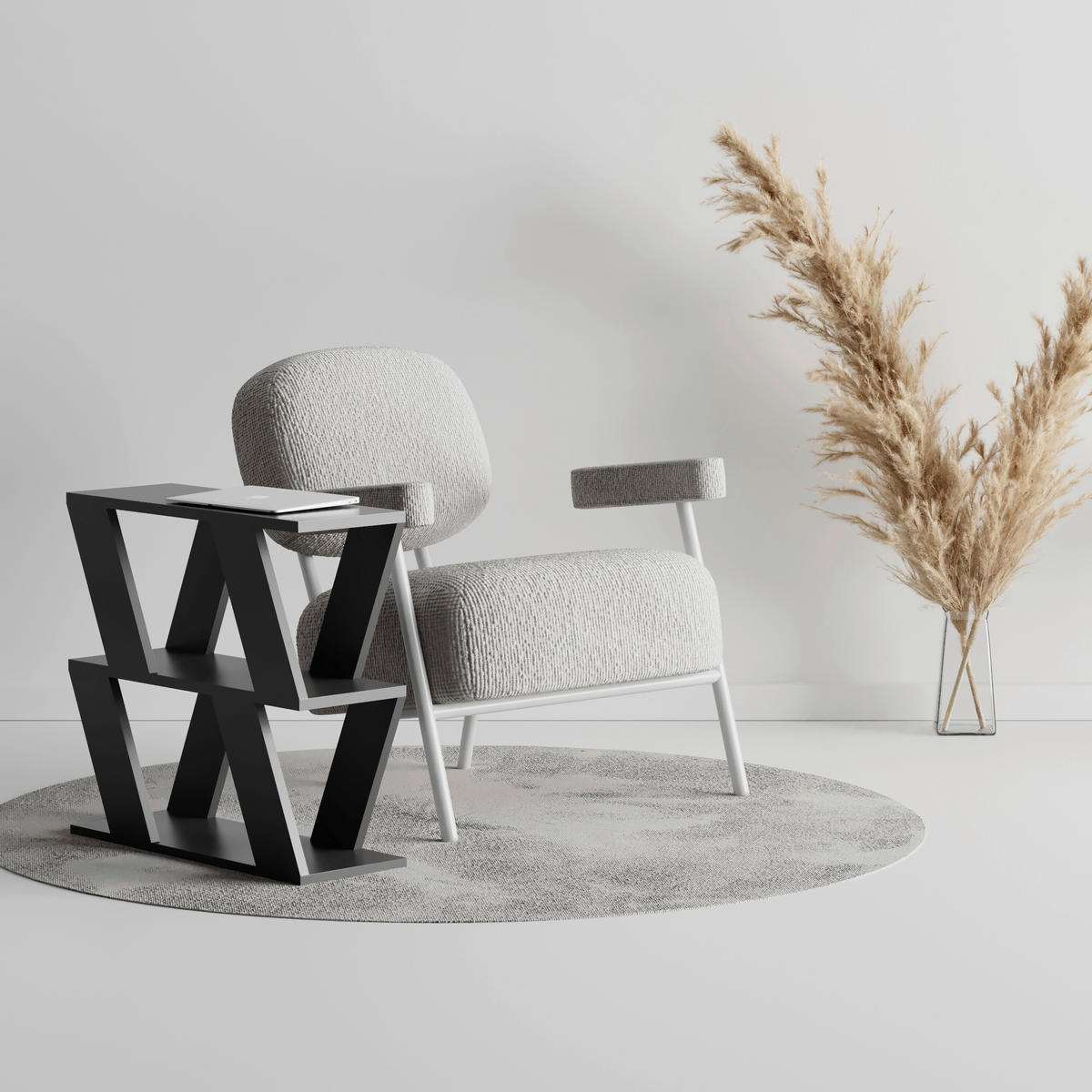 BEISTELLTISCH in Holzwerkstoff  - Anthrazit, Design, Holzwerkstoff (60/56/22cm) - Livetastic