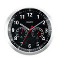 WANDUHR Rot, Schwarz, Weiß  - Rot/Schwarz, Basics, Glas/Kunststoff (34,7cm) - Ambia Home