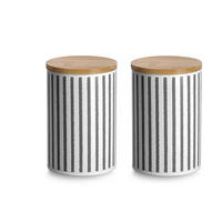 VORRATSDOSENSET  - Schwarz/Weiß, Basics, Metall (25,5/25,5/15cm) - Zeller Present