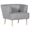 SESSEL Cord Hellgrau    - Buchefarben/Hellgrau, Design, Holz/Textil (85/71/80cm) - Hom`in