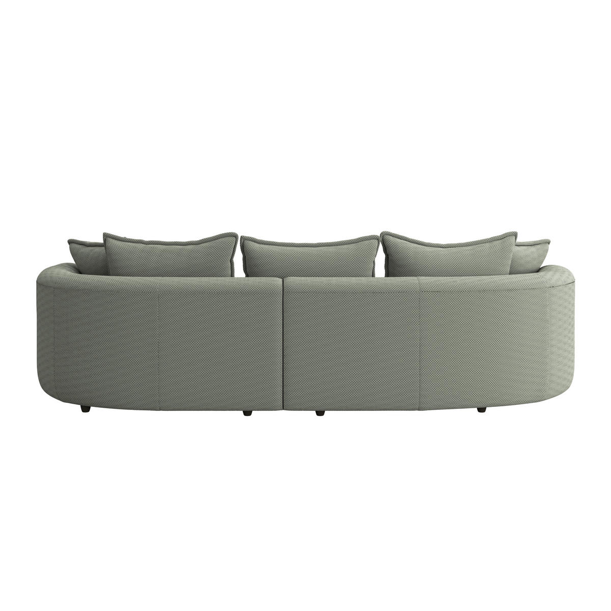 ECKSOFA LEVI Grün Velours, Struktur  - Schwarz/Grün, MODERN, Kunststoff/Textil (287/168cm) - Livetastic