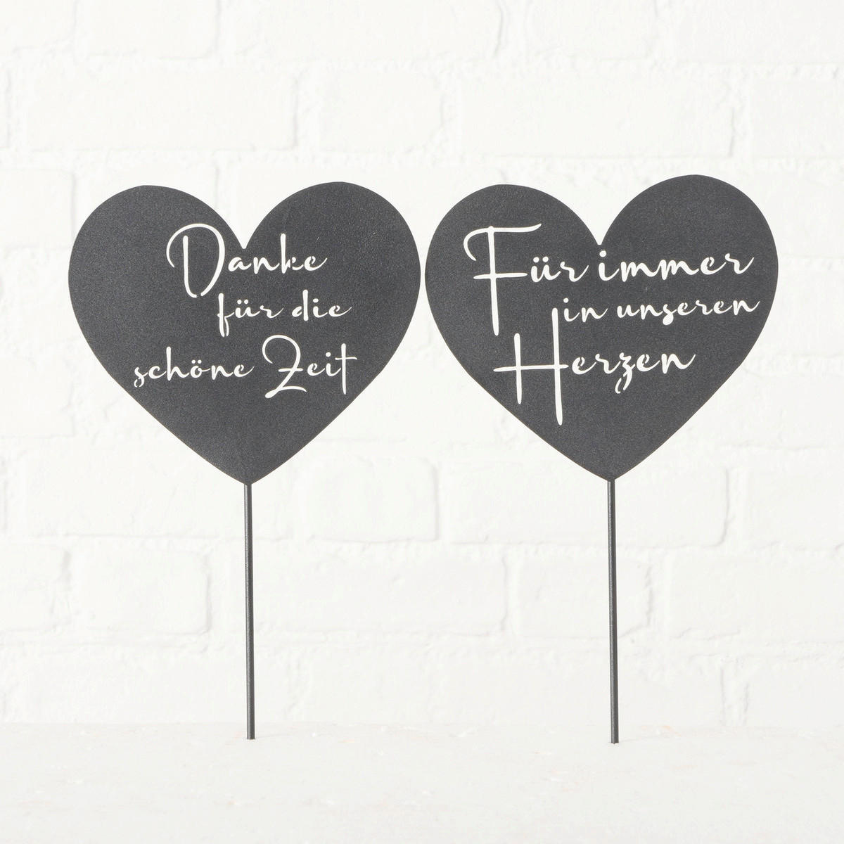 PFLANZENSTECKER - Schwarz, Basics, Metall (18/0,4/33,0cm)