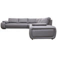 ECKSOFA Grau Struktur  - Chromfarben/Grau, KONVENTIONELL, Textil/Metall (280/310cm) - Carryhome