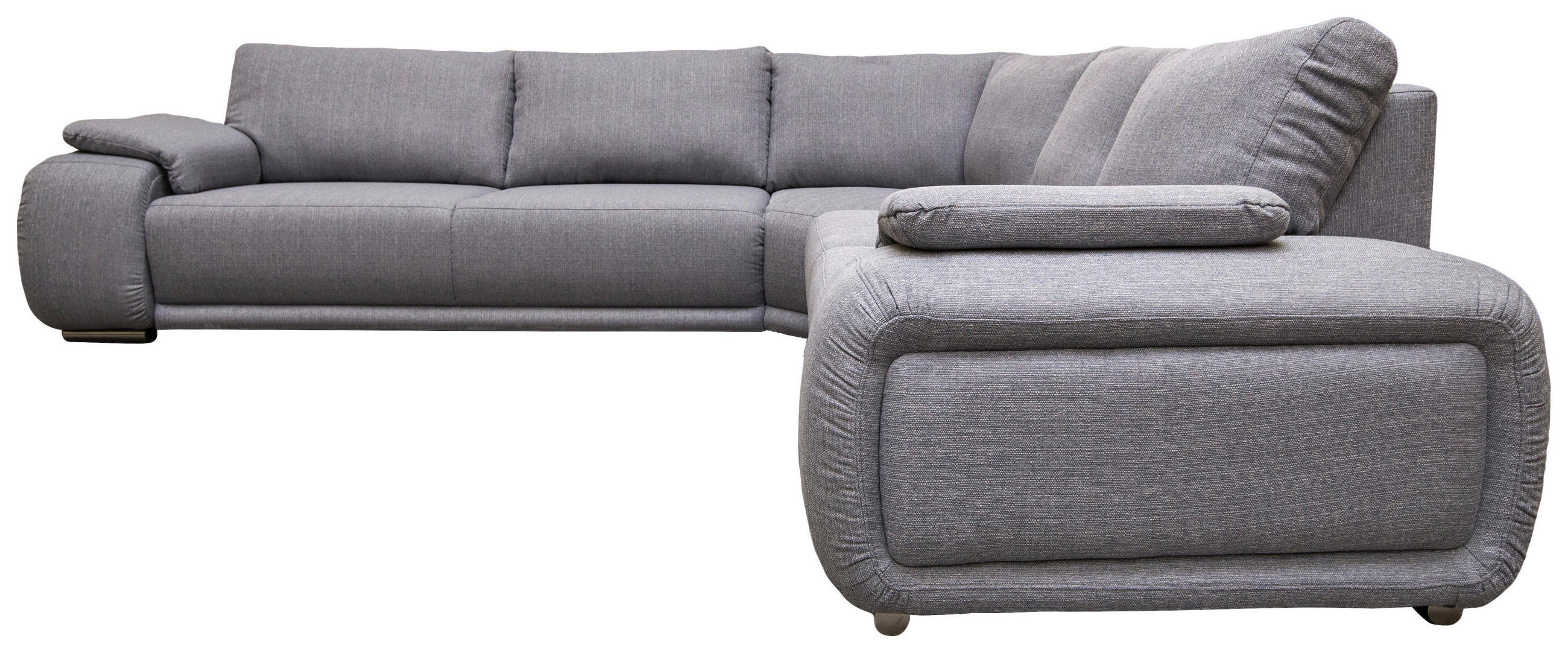 Thumbnail - Carryhome Ecksofa, Grau, Textil, 5-Sitzer, Füllung: Schaumstoff, L-Form, 310x280 cm, seitenverkehrt erhältlich, Rücken e...