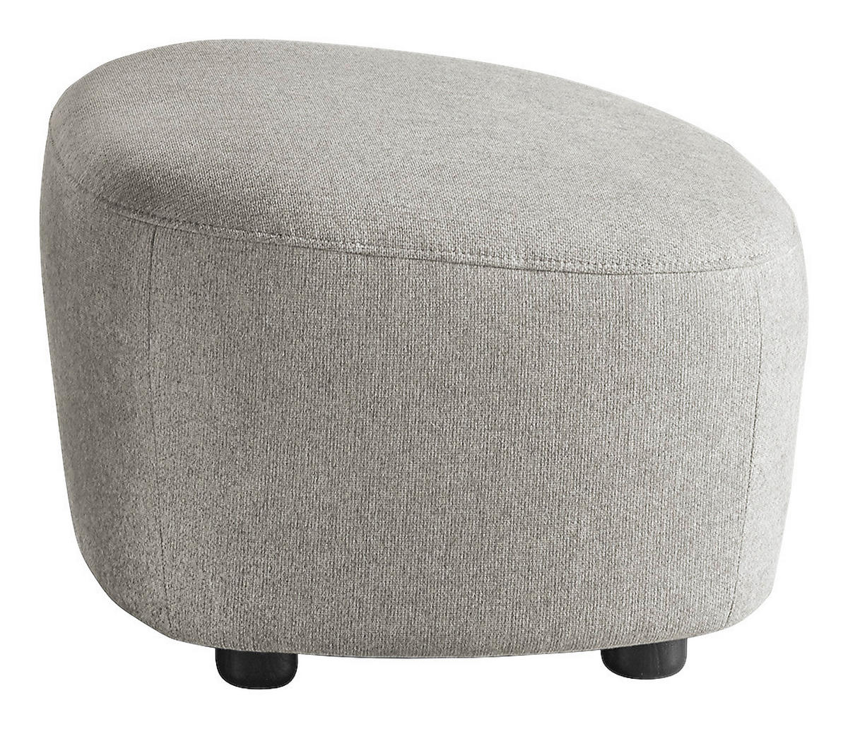 HOCKER Webstoff Hellgrau  - Hellgrau/Schwarz, Design, Kunststoff/Textil (54/41/57cm) - SetOne by Musterring