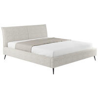 POLSTERBETT 160/200 cm  in Braun, Schwarz, Ecru  - Ecru/Schwarz, Design, Holz/Textil (160/200cm) - Esposa