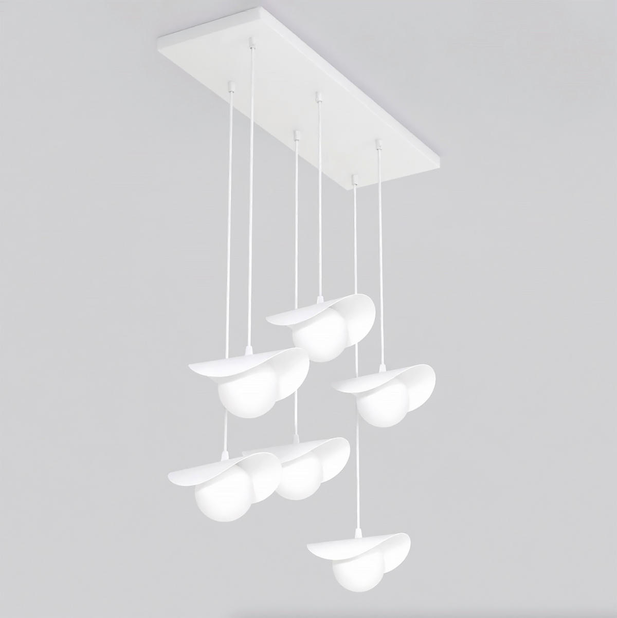 HÄNGELEUCHTE  75/32/120 cm    - Weiß, Design, Glas/Metall (75/32/120cm)