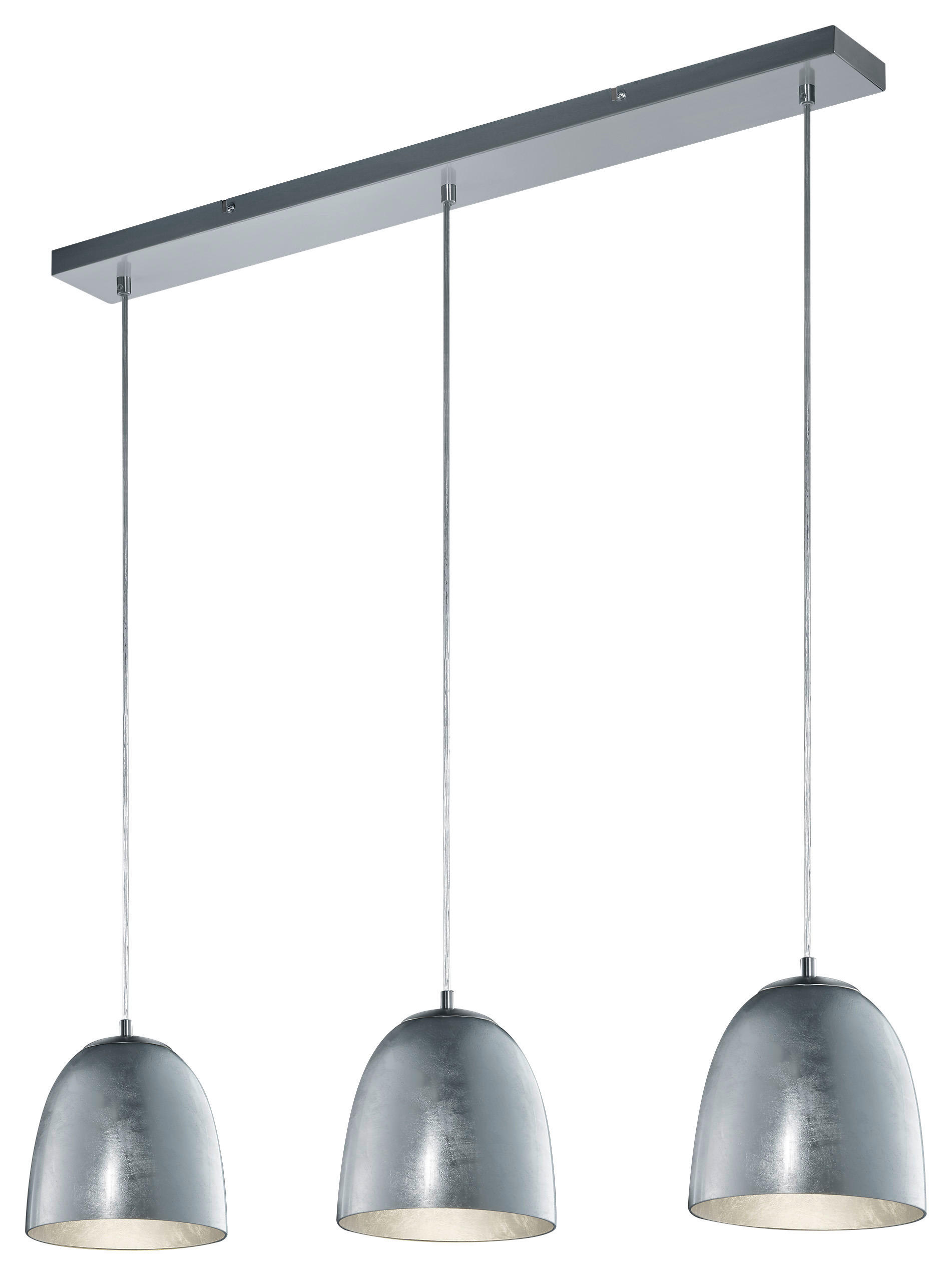 HÄNGELEUCHTE ONTARIO   - Silberfarben/Nickelfarben, Basics, Glas/Metall (80/130cm) - Trio Leuchten