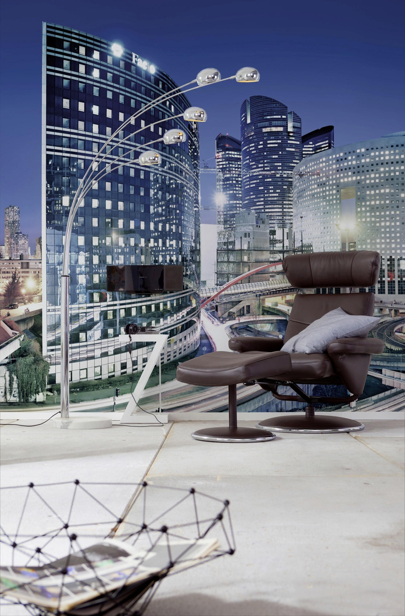 FOTOTAPETE La Defense  - Blau/Multicolor, LIFESTYLE, Papier (368/254cm) - Komar