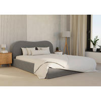 POLSTERBETT Bettkasten, Lattenrost 200/200 cm  in Dunkelgrau  - Dunkelgrau/Schwarz, Design, Holz/Textil (200/200cm) - Boxxx
