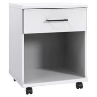 ROLLCONTAINER 52/40/38 cm  - Schwarz/Weiß, Design, Holzwerkstoff/Kunststoff (52/40/38cm) - Carryhome