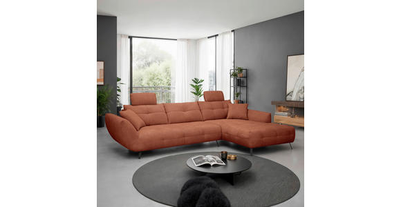 KOPFSTÜTZE - Rostfarben, KONVENTIONELL, Textil (55/28/18cm) - Hom`in