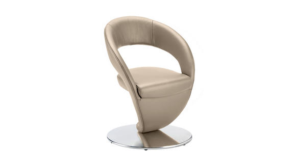 STUHL - Edelstahlfarben/Beige, Design, Textil/Metall (62/86/61cm) - Moderano