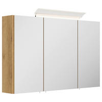 SPIEGELSCHRANK 100/62/17 cm  - Eichefarben, MODERN, Glas/Holzwerkstoff (100/62/17cm) - MID.YOU