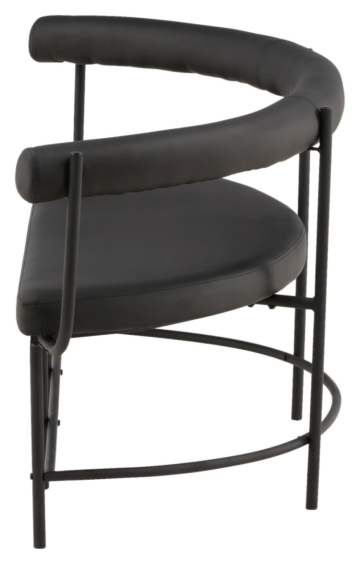 SITZBANK  in 165/75/51 cm  - Schwarz, Design, Textil/Metall (165/75/51cm) - Livetastic