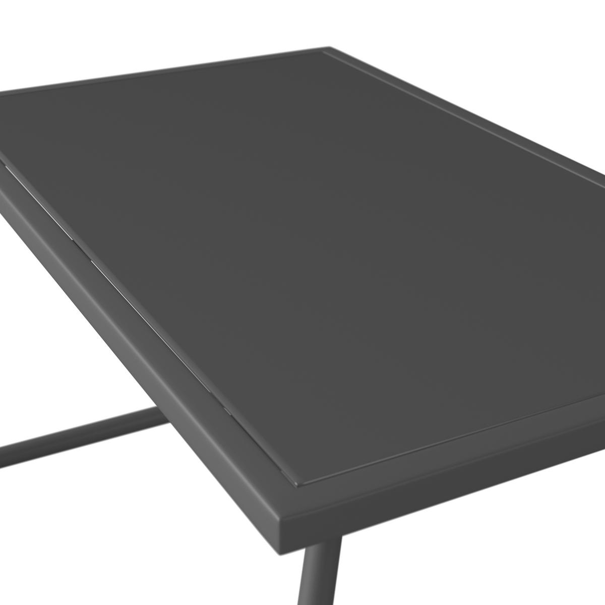 GARTENSET 4-teilig  - Dunkelgrau, MODERN, Glas/Textil (113/73/74cm) - Xora