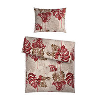 BETTWÄSCHESET CUBY Satin 160/210 cm  65 cm/100 cm  - Bordeaux, Konventionell, Textil (160/210cm) - Novel