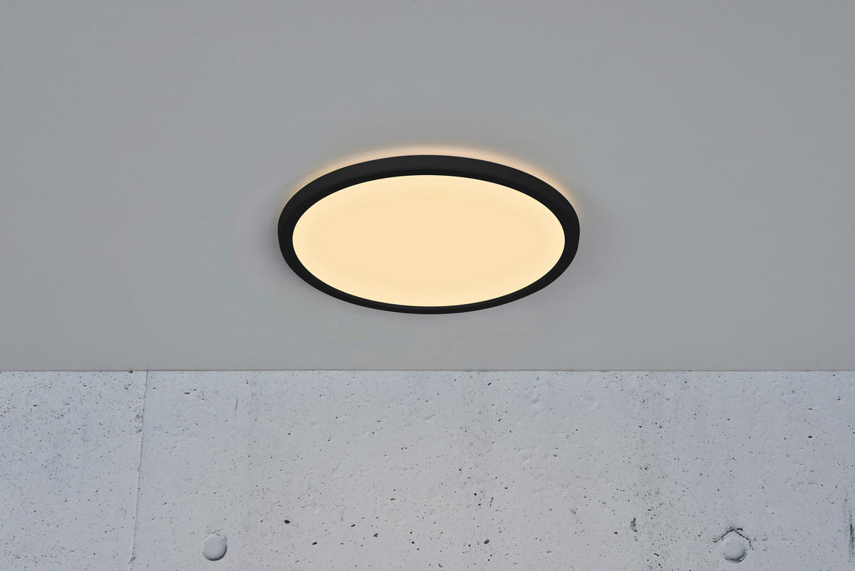DECKENLEUCHTE 24,4/2,3 cm   - Schwarz, KONVENTIONELL, Kunststoff (24,4/2,3cm) - Nordlux