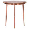 BEISTELLTISCH in Metall, Stein 53/53/60 cm  - Braun/Kupferfarben, Design, Stein/Metall (53/53/60cm)