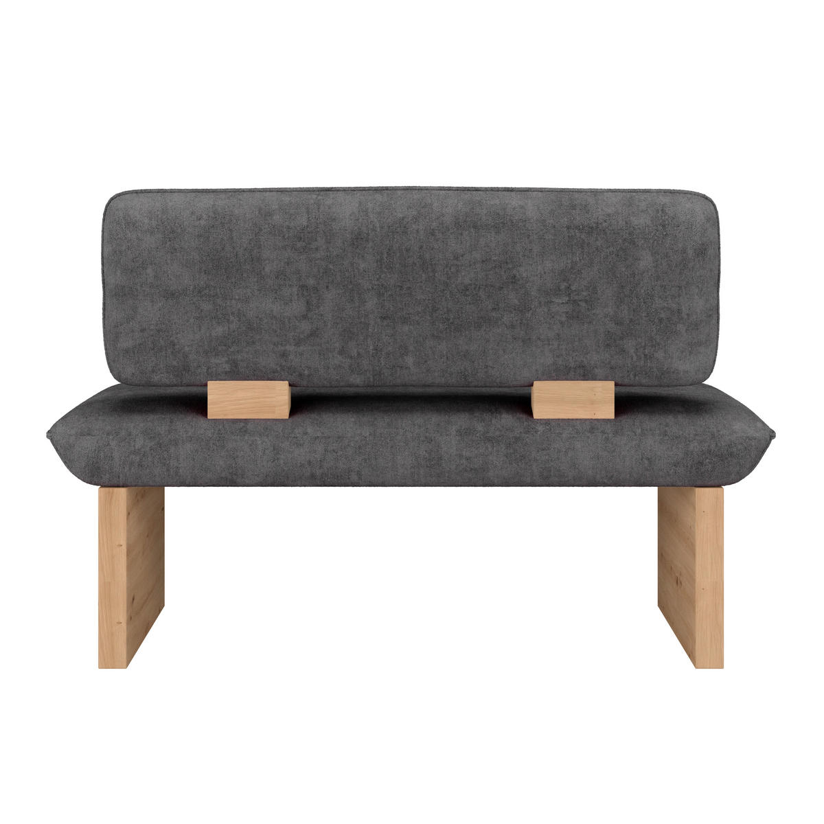 SITZBANK 140/87/67 cm Webstoff Schwarz  - Eichefarben/Schwarz, KONVENTIONELL, Textil (140/87/67cm) - James Wood