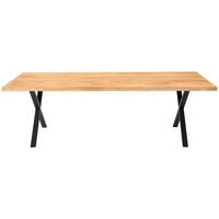 MATBORD svart, ekfärgad rektangulär  utdragbar, finns i olika storlekar, finns i olika trädekorer, olika varianter  - svart/ekfärgad, Klassisk, metall/trä (300/110/76cm) - Dieter Knoll