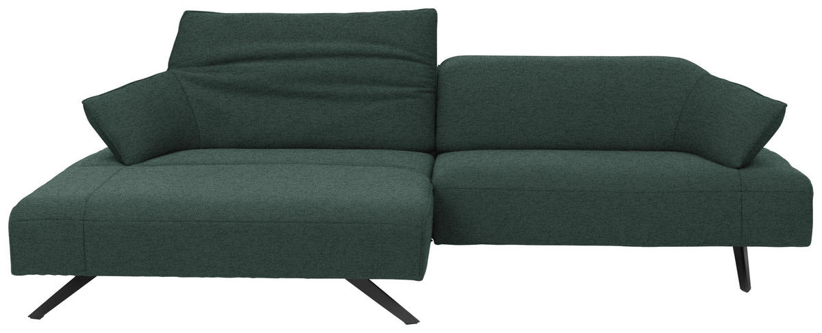 ECKSOFA in Struktur Türkis  - Türkis/Anthrazit, Design, Textil/Metall (165/276cm) - Himolla