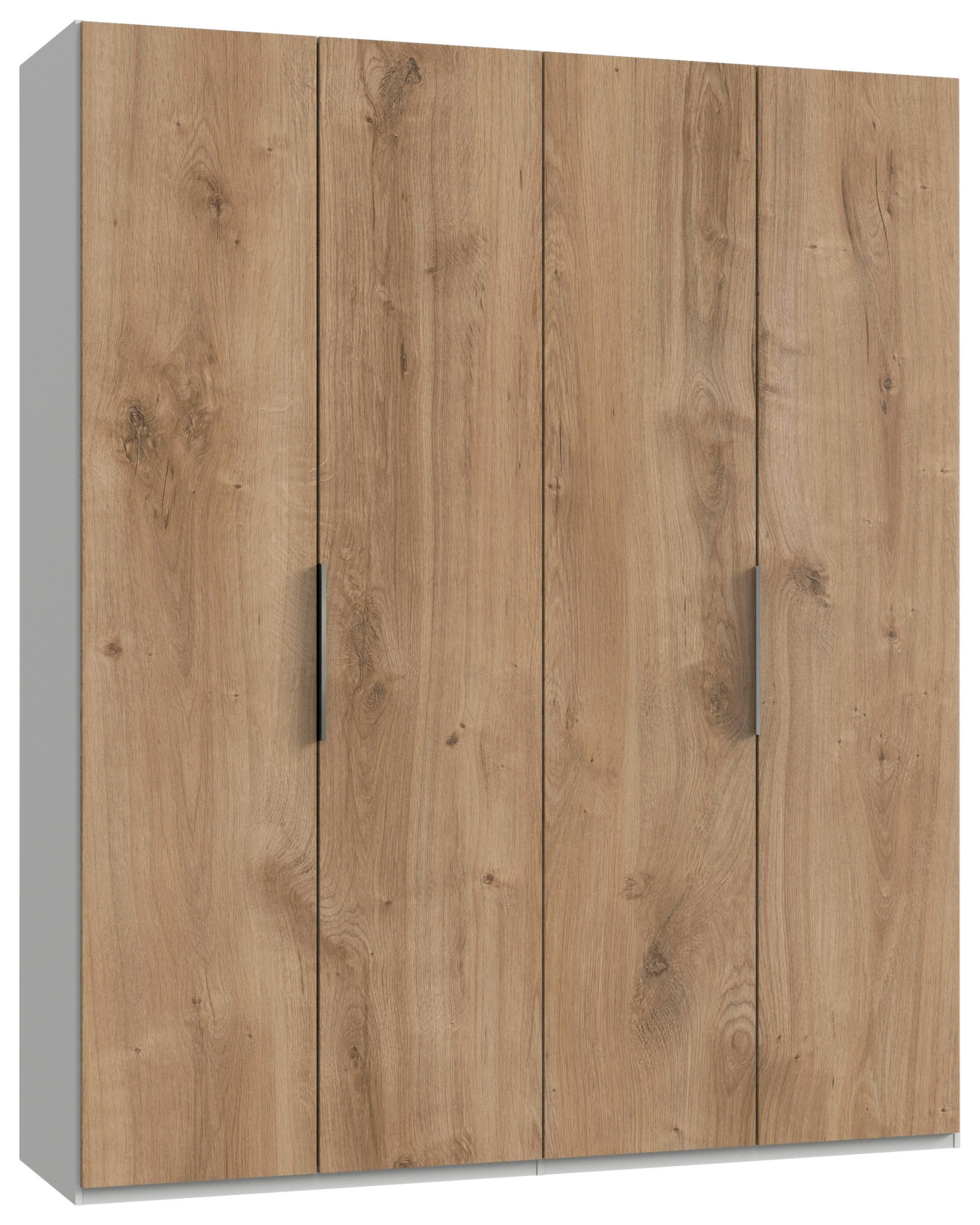 DREHTÜRENSCHRANK 200/236/58 cm 4-türig  - Chromfarben/Eichefarben, MODERN (200/236/58cm) - MID.YOU