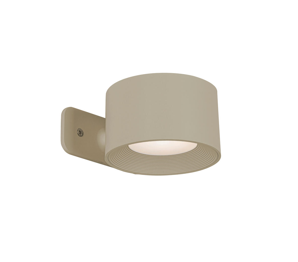 AKKU-WANDLEUCHTE Spot 9,2/8/4,5 cm   - Sandfarben, Basics, Kunststoff/Metall (9,2/8/4,5cm) - Novel